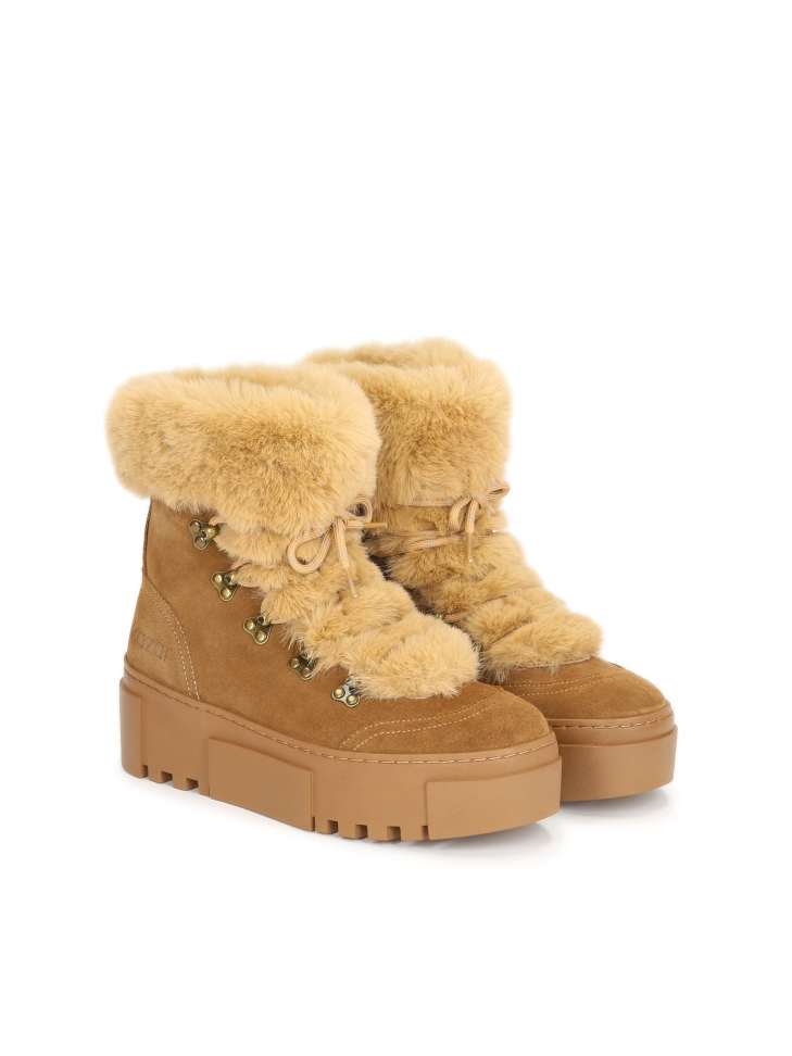 Brązowe trzewiki damskie