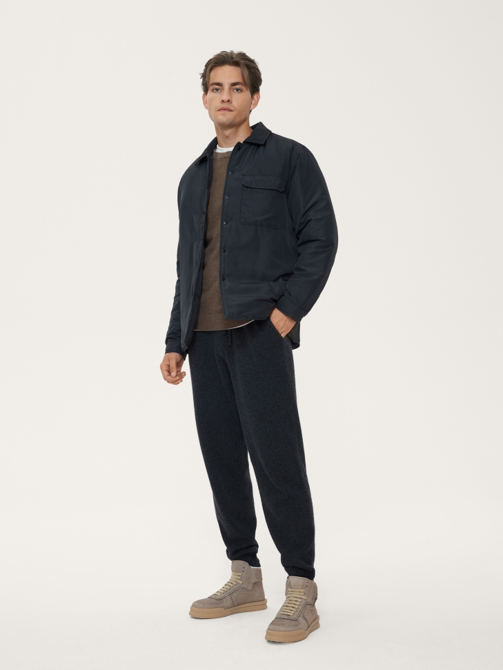 Sznurowane wysokie sneakersy męskie z nubukowej skóry