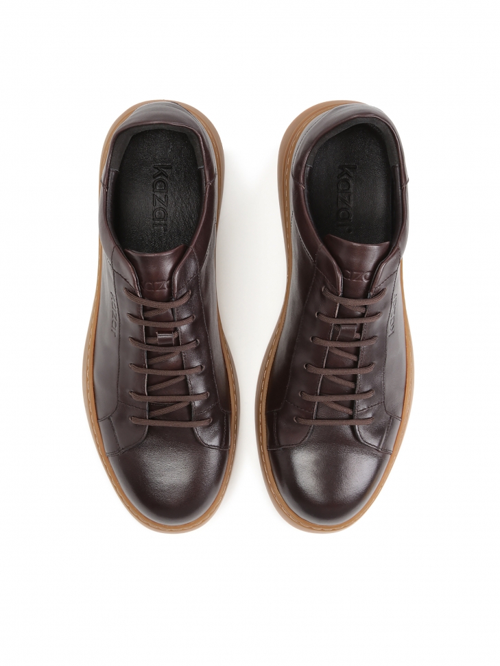 Brązowe sneakersy męskie