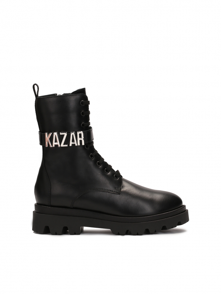 Czarne trzewiki z odpinanym paskiem