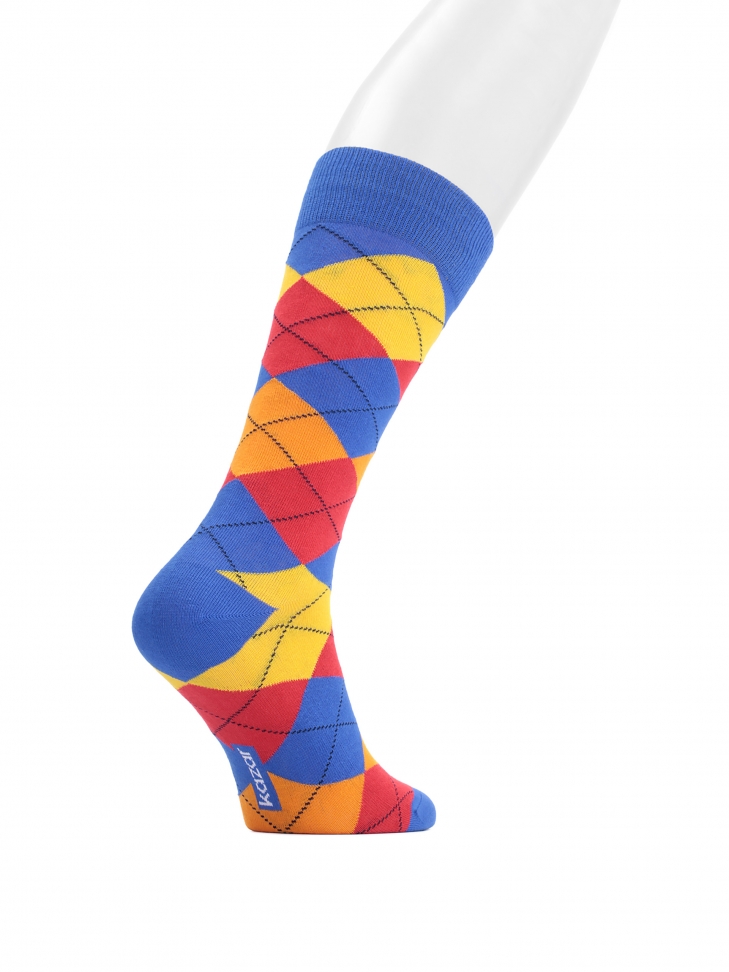 Kolorowe skarpety męskie w romby