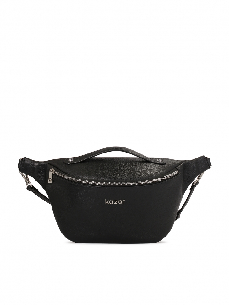 Czarna klasyczna nerka ze srebrnymi metalami