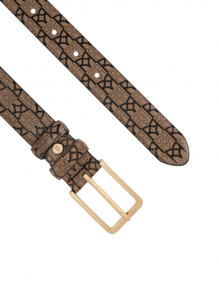 Skórzany pasek w monogramy KAZAR