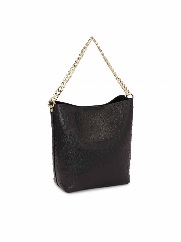 Torebka ze skóry tłoczonej we wzór strusia