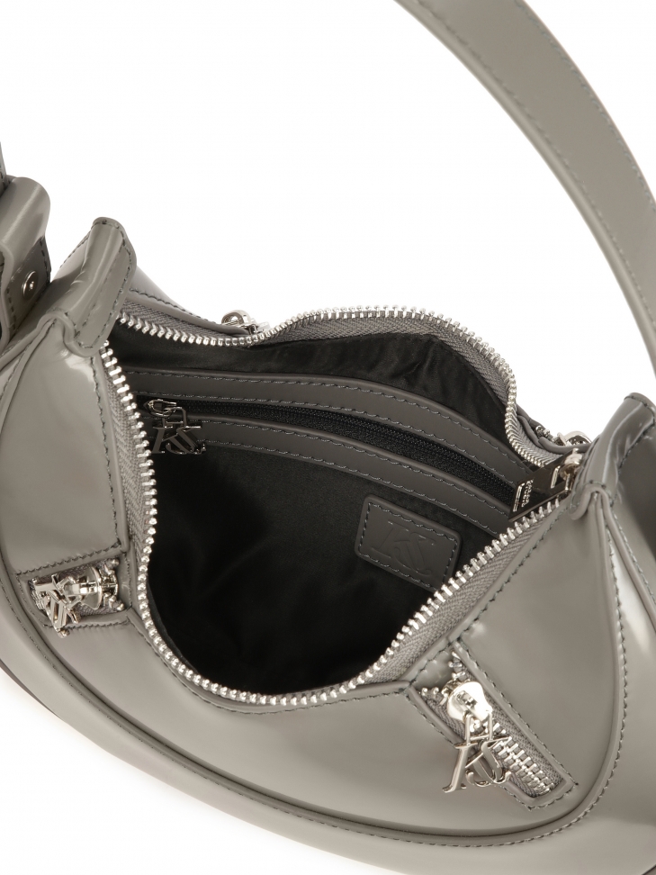 Szara torebka z uchwytem do ręki