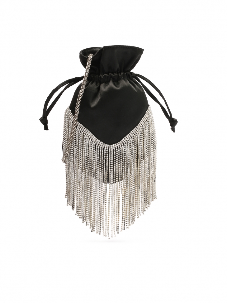 Torebka okazjonalna z kaskadą cyrkonii