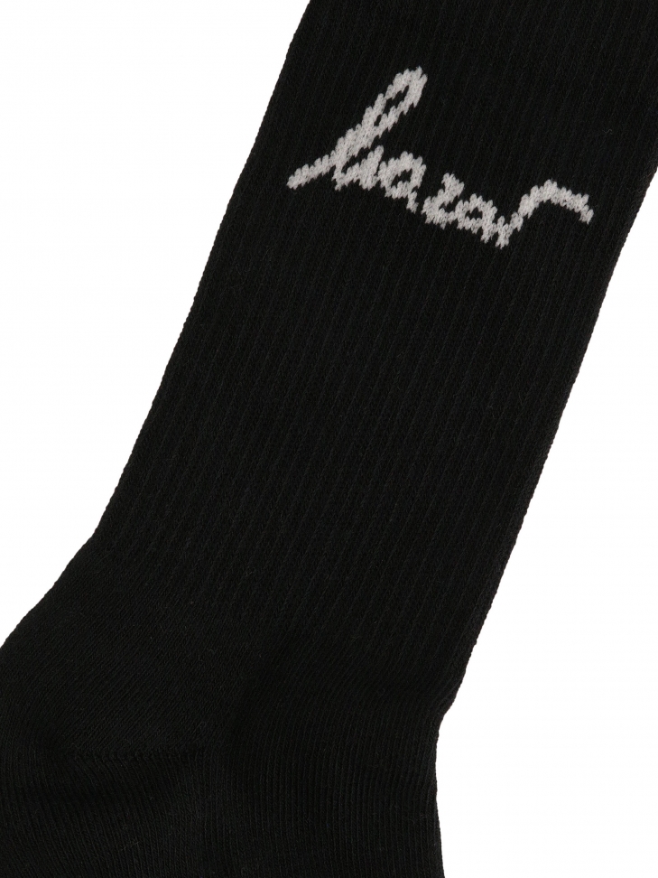 Bawełniane czarne skarpety z logo KAZAR