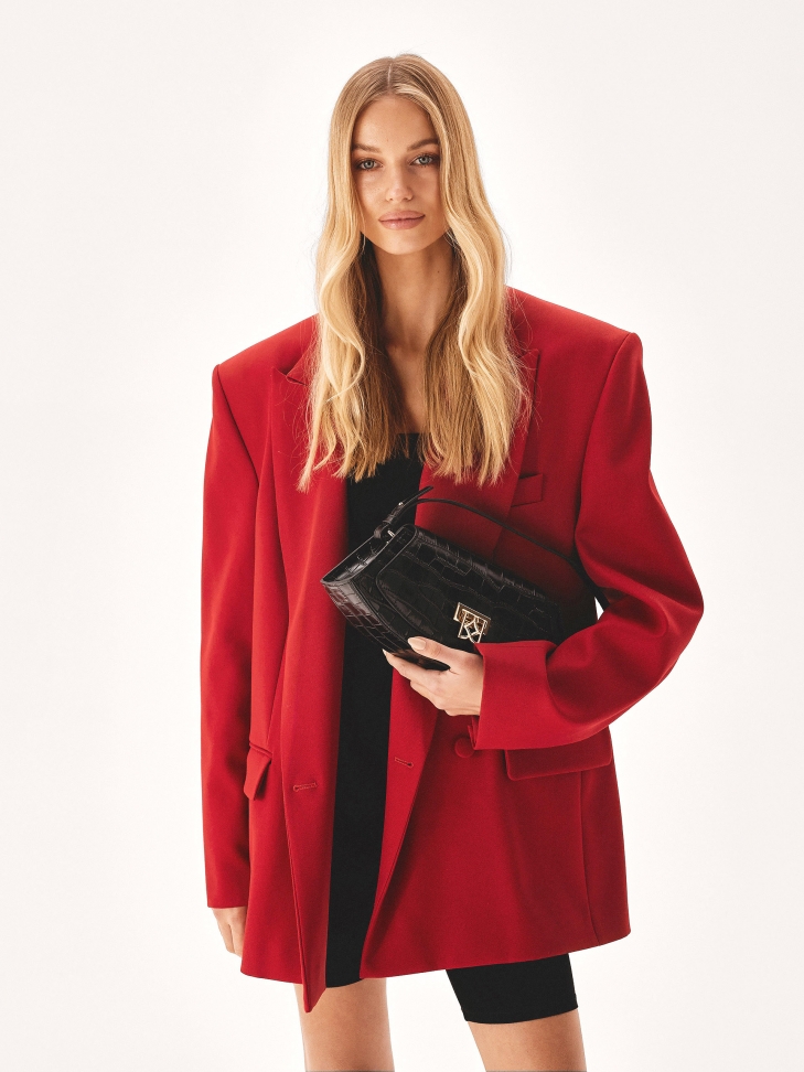 Sztywna torebka na ramię półksiężyc