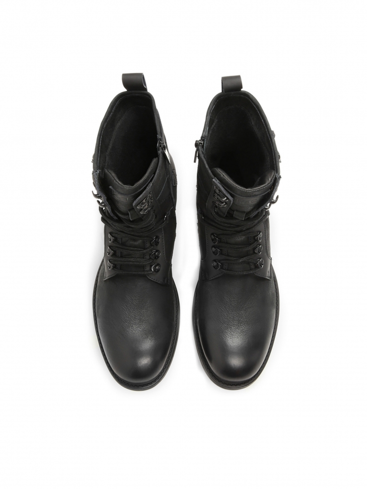 Czarne trzewiki męskie