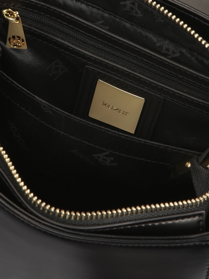 Torebka kuferek z rączką i paskiem