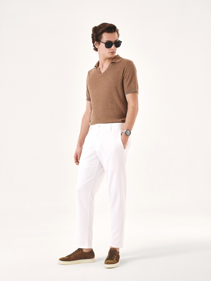 Brązowe sneakersy z niską cholewką