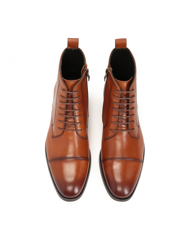 Casualowe brązowe trzewiki męskie