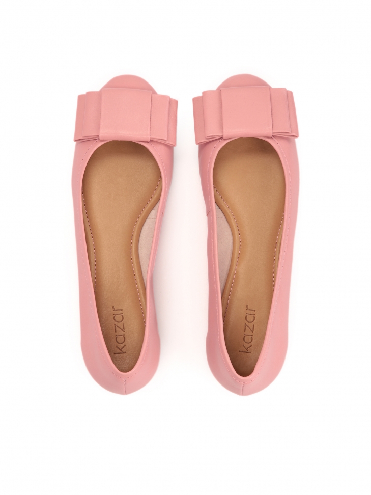 Różowe baleriny z kokardką