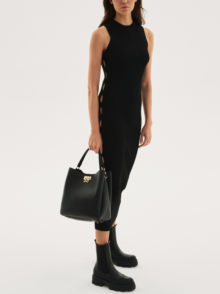 Czarne trzewiki damskie