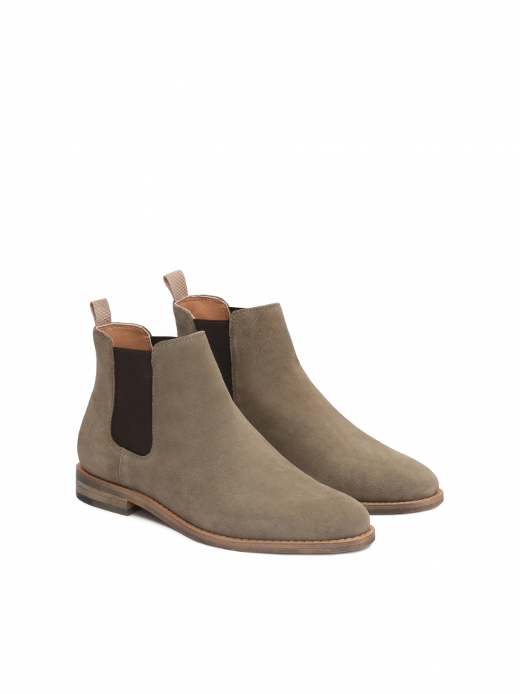 Szare zamszowe sztyblety męskie