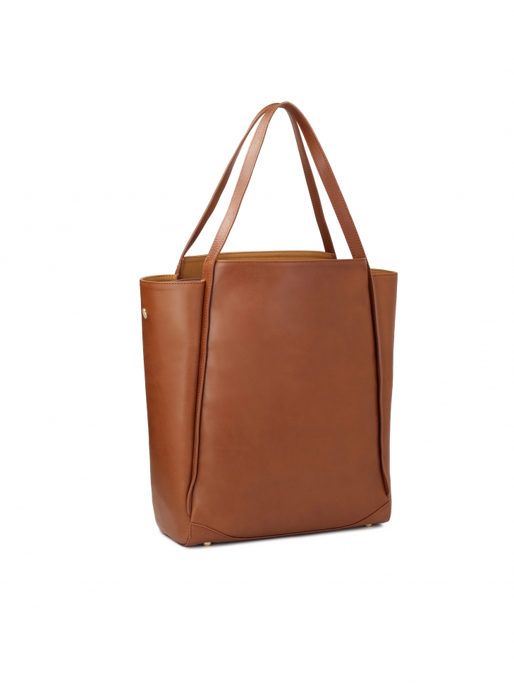 Pojemna skórzana torebka w stylu minimal