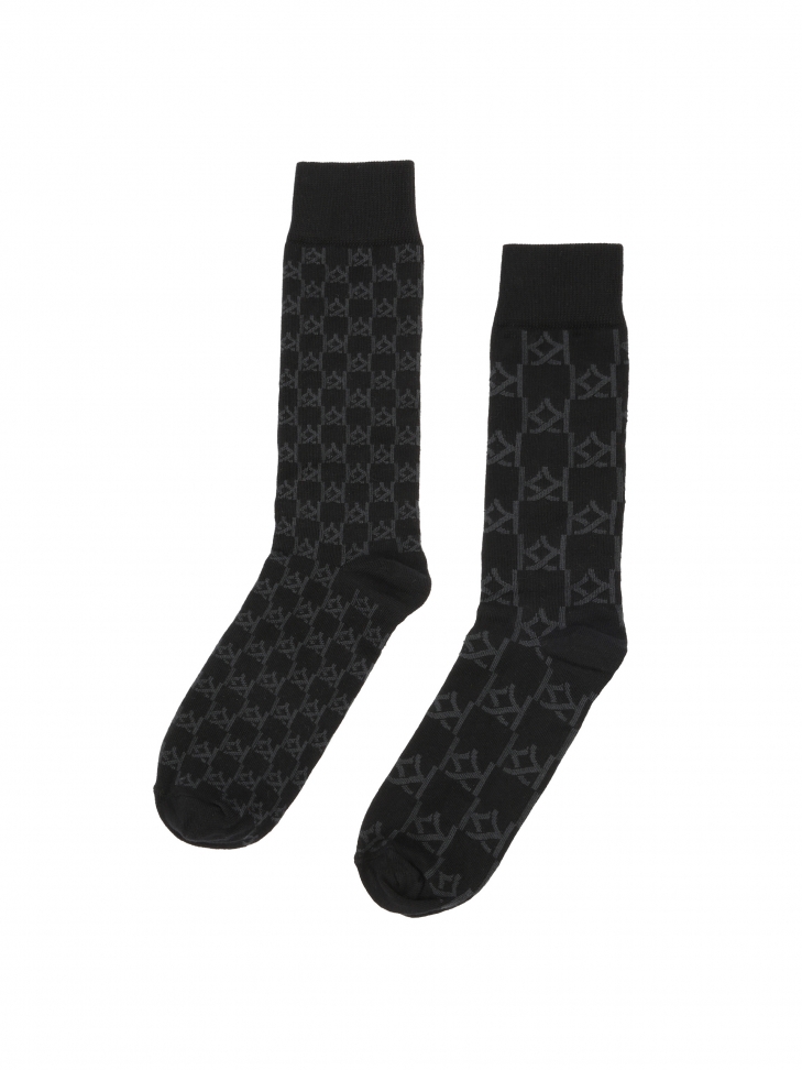 Bawełniane skarpety nieparzyste w monogramy KAZAR