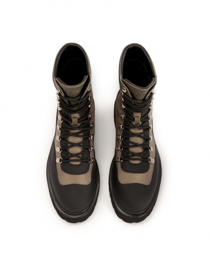 Atrakcyjne męskie trzewiki z łączonych materiałów