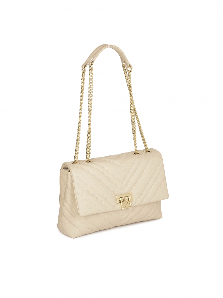 Pikowana torebka z klapą