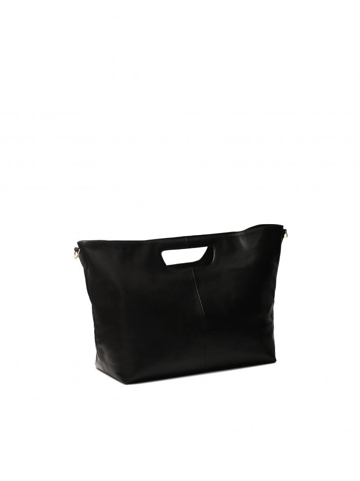 Duża torebka skórzana z saszetką