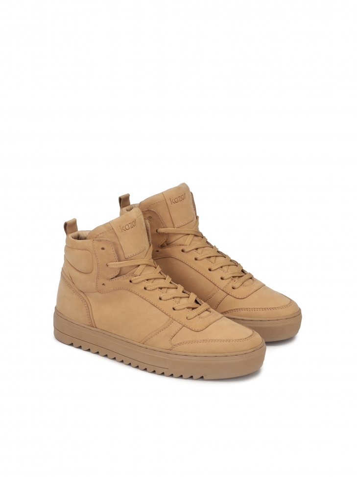 Wysokie sneakersy męskie z wysoką sznurowaną cholewką