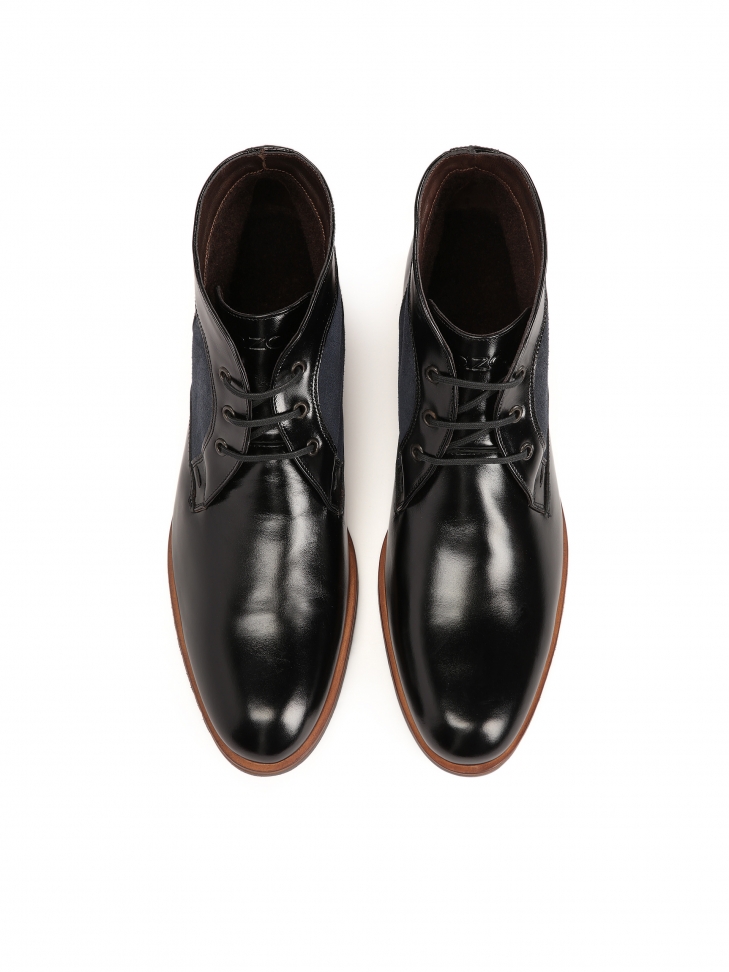 Czarno-niebieskie trzewiki męskie