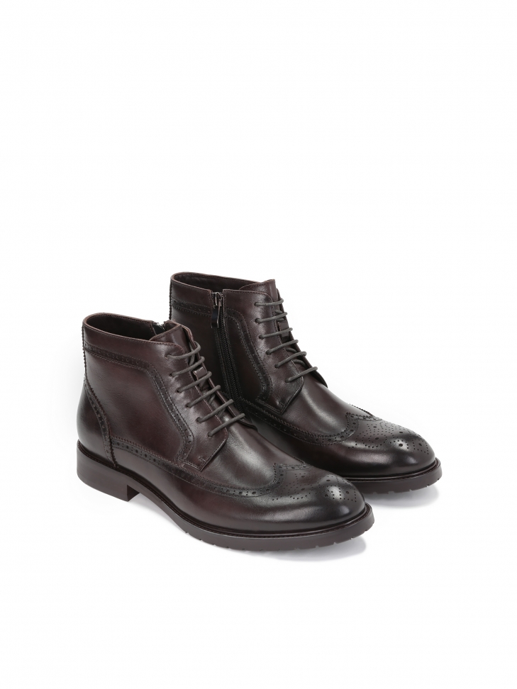 Brązowe trzewiki męskie