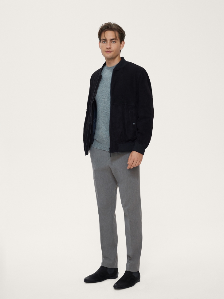 Nubukowe sztyblety męskie na płaskiej podeszwie