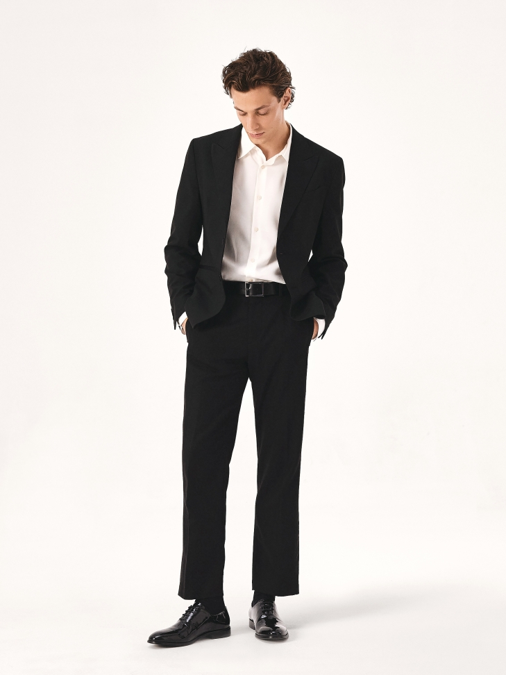 Lakierowane gładkie półbuty typu lotniki