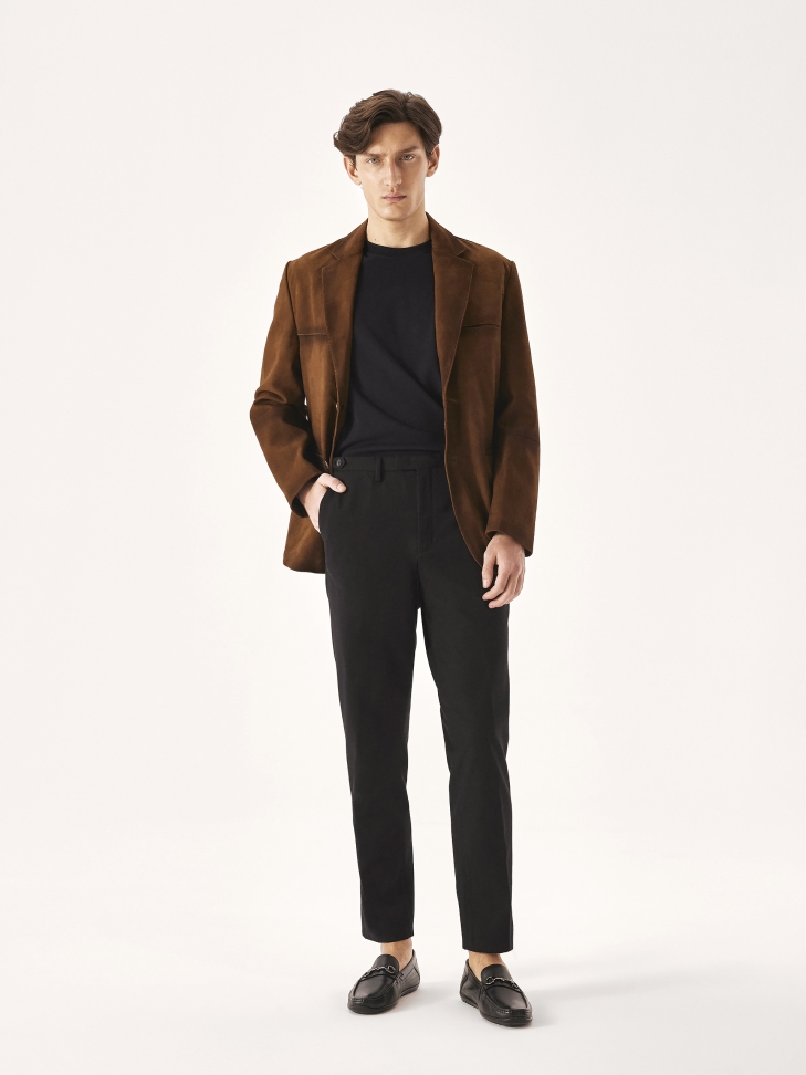 Komfortowe czarne mokasyny z metalowym wędzidłem