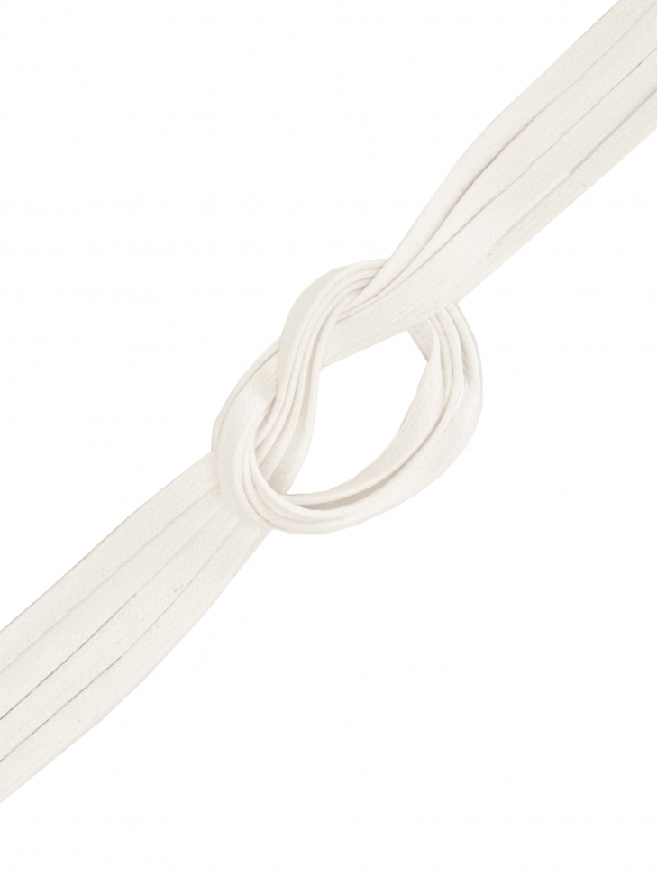 Białe woskowane sznurówki