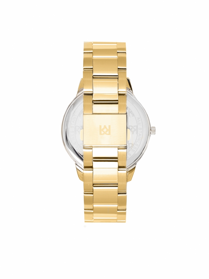 Zegarek z fioletową tarczą i otą bransoletą