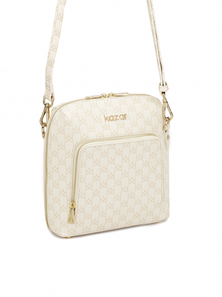 Skórzana torebka w monogramy KAZAR