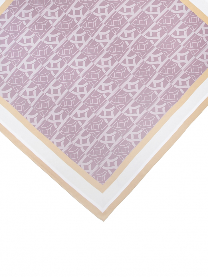 Multikolorowa apaszka z jedwabiu w monogramy