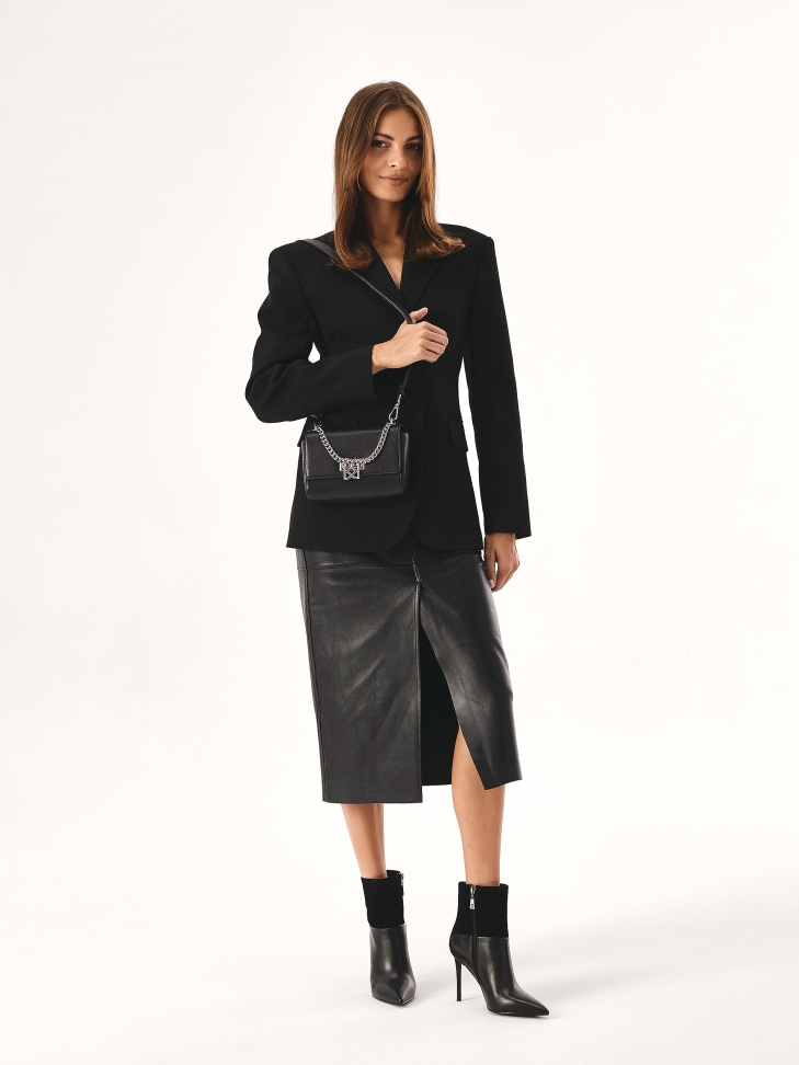 Eleganckie czarne botki na smukłej szpilce