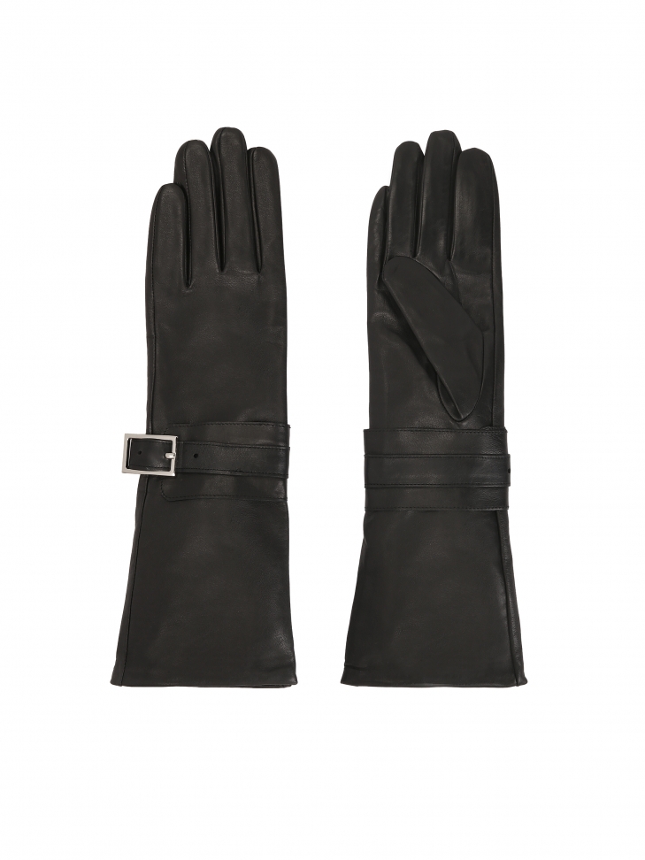 Eleganckie długie rękawiczki z ozdobą