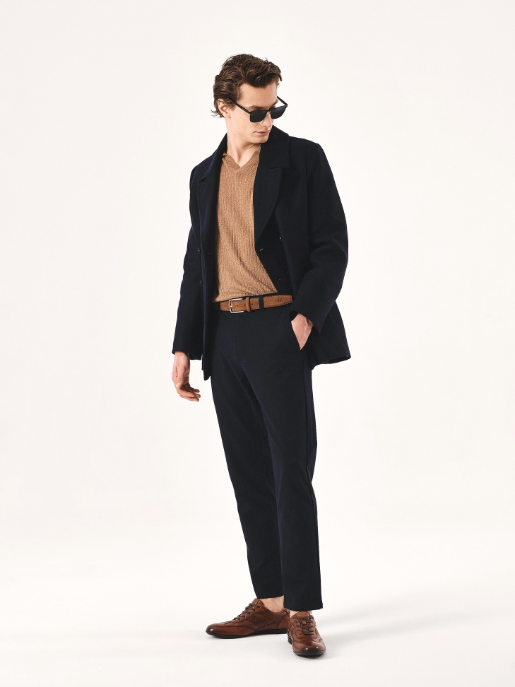 Brązowe półbuty w stylu smart casual