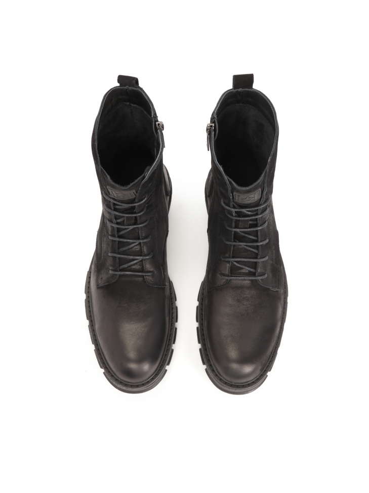 Czarne trzewiki męskie