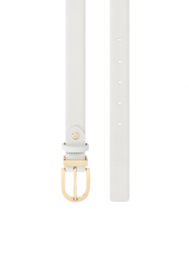 Pasek damski w kolorze amanej bieli