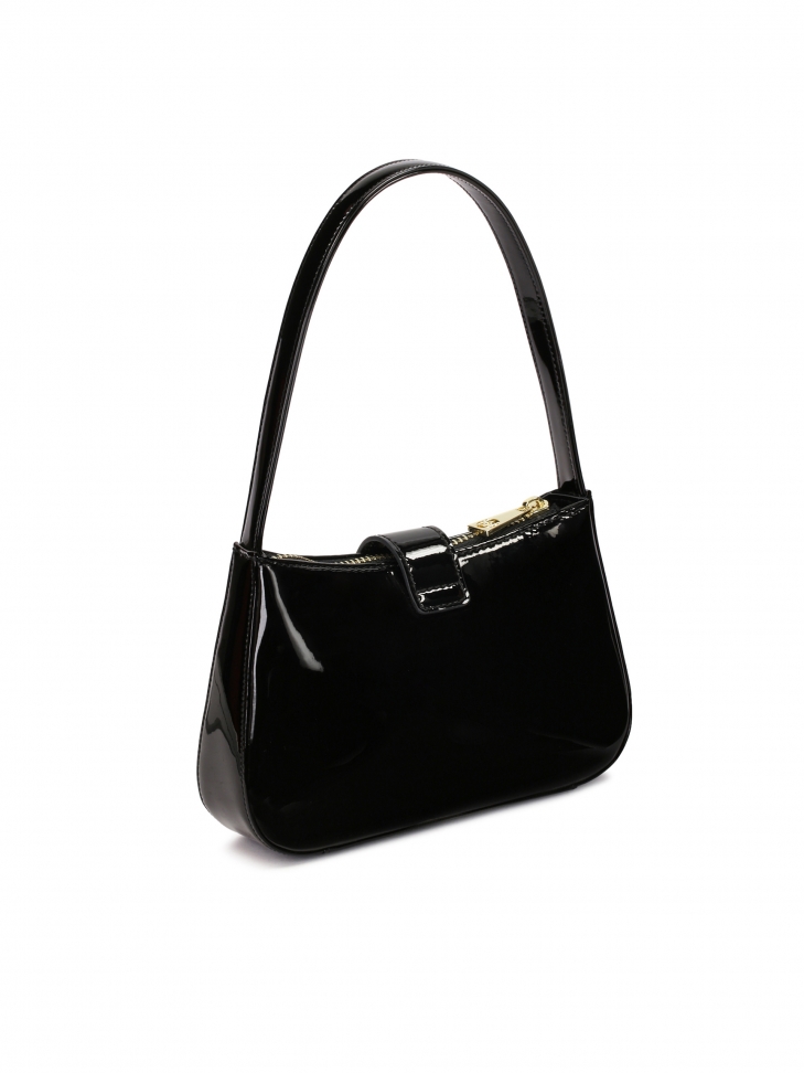 Minimalistyczna czarna torebka z monogramem KAZAR