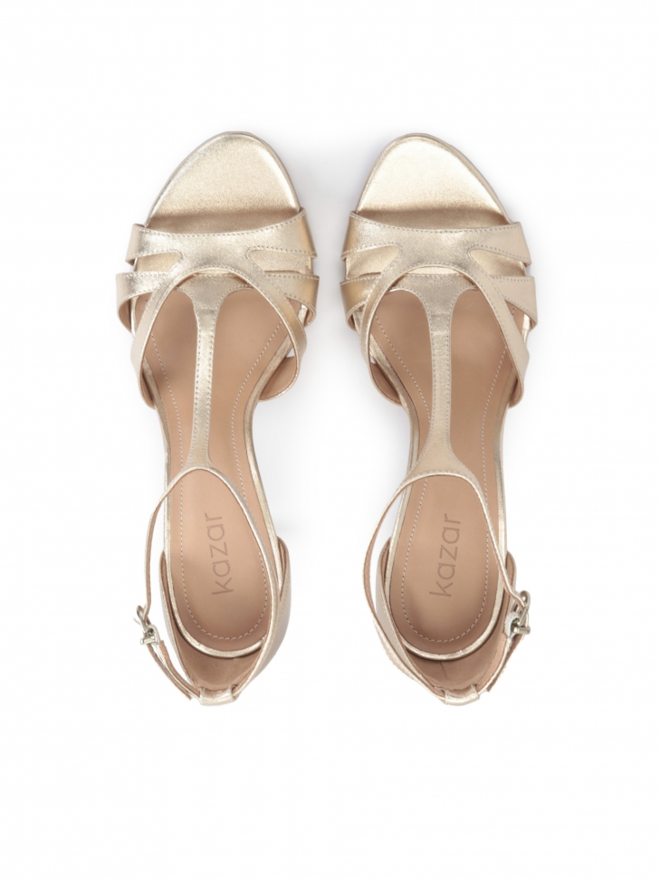 Eleganckie ote sandały damskie na smukłym obcasie