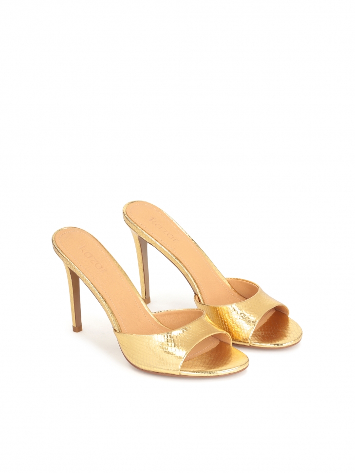 Luksusowe klapki damskie ze otej skóry