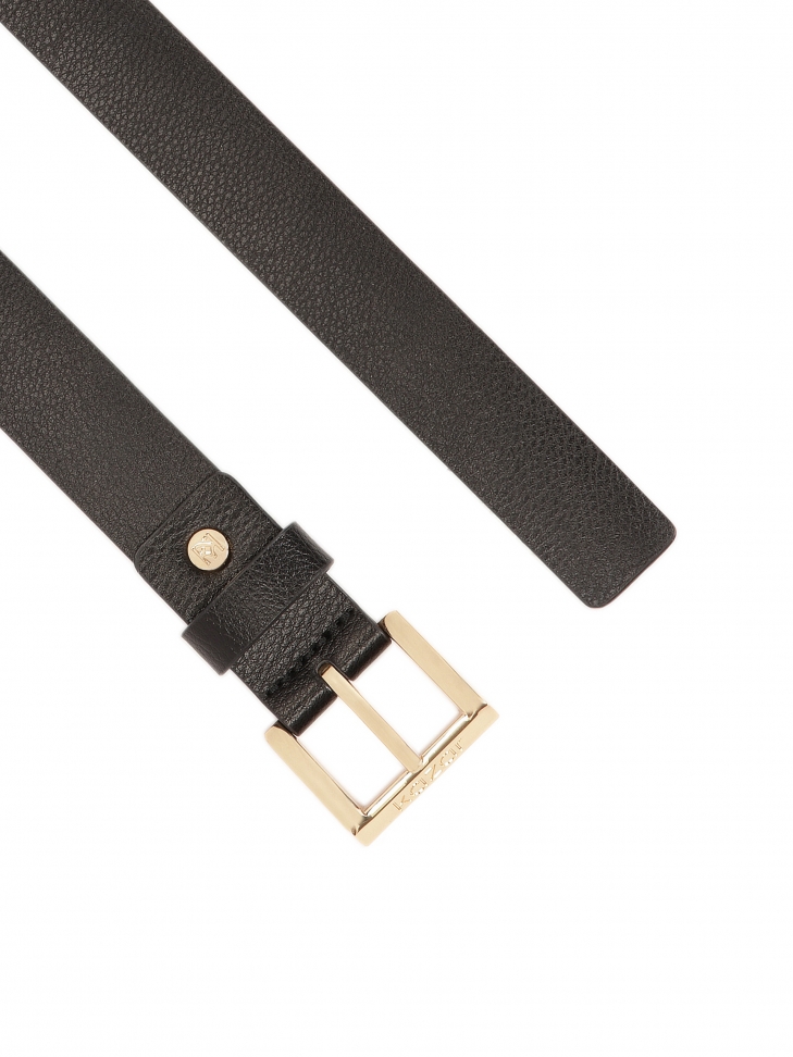 Czarny skórzany pasek wiązany