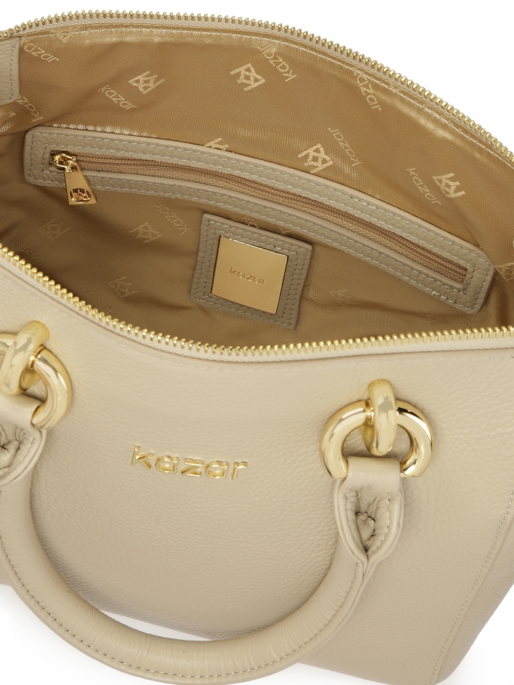 Jasnoszara torebka z rączkami