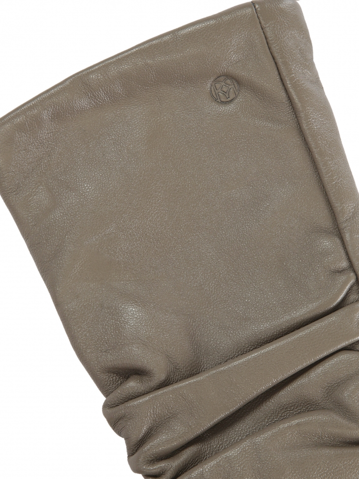 Eleganckie długie rękawiczki skórzane z funkcją touch screen