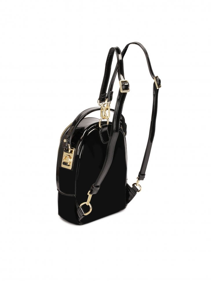 Mały plecak z dwóch rodzajów skóry