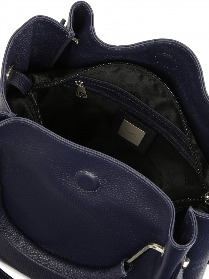 Granatowa torebka ze sztywnymi rączkami