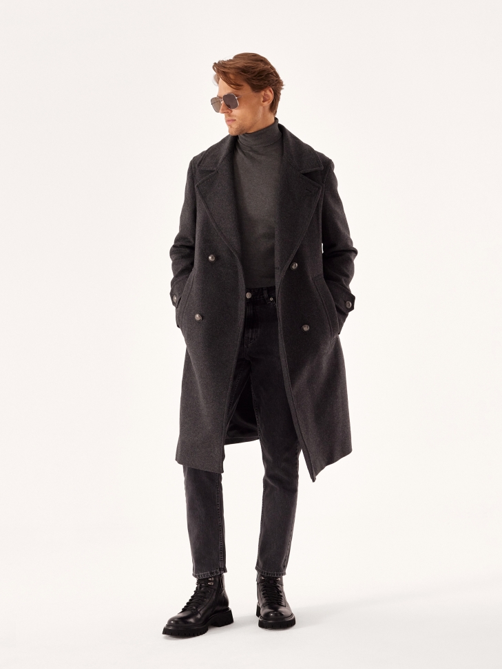 Czarne skórzane trzewiki