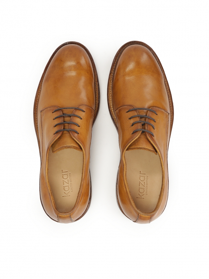 Brązowe półbuty męskie w stylu casual