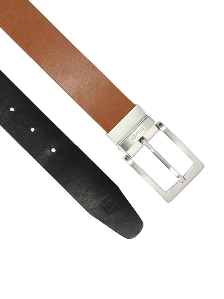 Brązowo-czarny pasek dwustronny